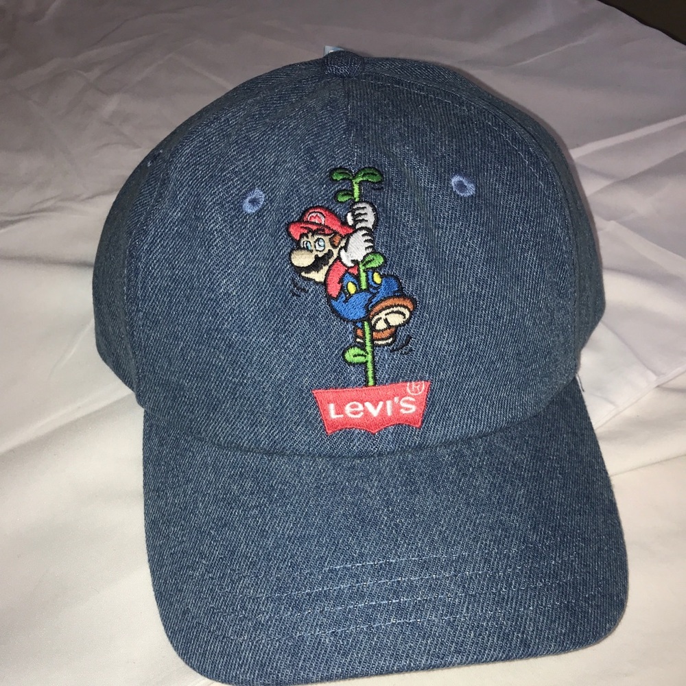Levis Super Mario Denim Snapback Hat Nintendo